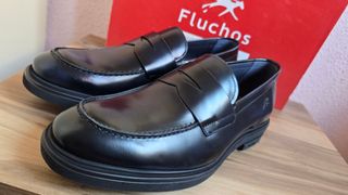 Mocasines Fluchos Azul Marino/ Negro Talla 41