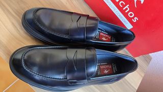 Mocasines Fluchos Azul Marino/ Negro Talla 41