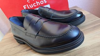 Mocasines Fluchos Azul Marino/ Negro Talla 41