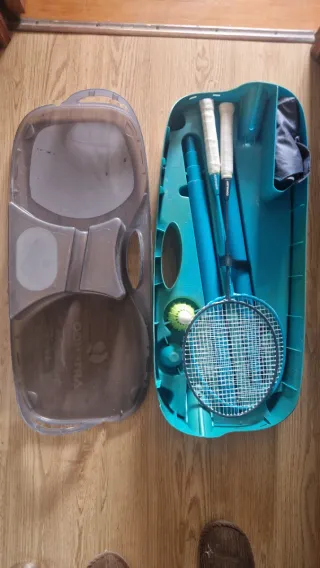 Set de bádminton con palas y volantes