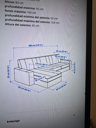 Sofá modular gris Ikea