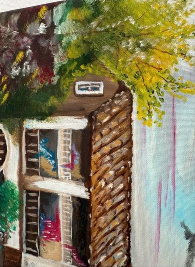 Pintura al óleo Masía sobre lienzo