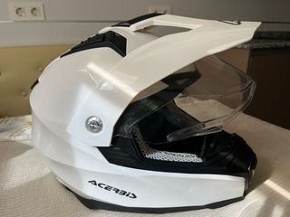 Casco Moto Trail Acerbis Blanco, talla XXL