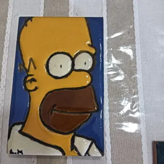 Azulejo cuerda seca Simpsons Homer
