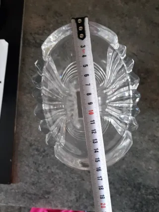 Jarrón de cristal tallado