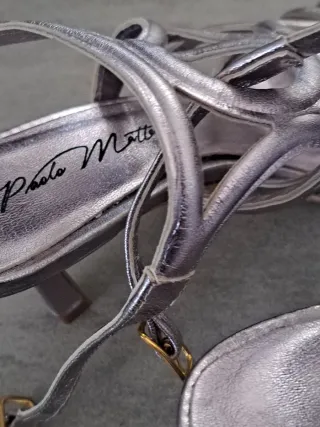 Sandali Paolo Mattei Argento Tg 36 Nuovi