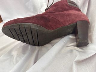 Botines Wonders Serraje Granate Piel