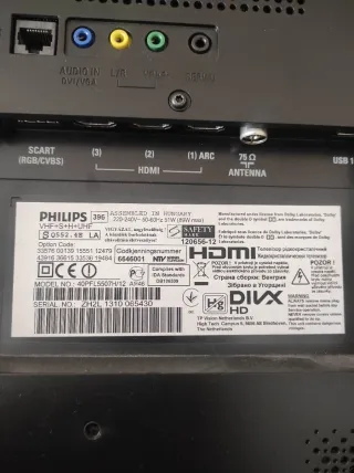 Televisor Philips 40 Negro/Plata