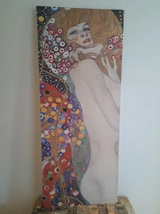 Cuadro Gustav Klimt Mujer Flores