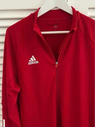 Chaqueta Adidas Roja Cremallera