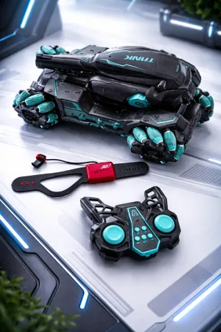 Tanque RC 360° con mando y control gestual – dispa