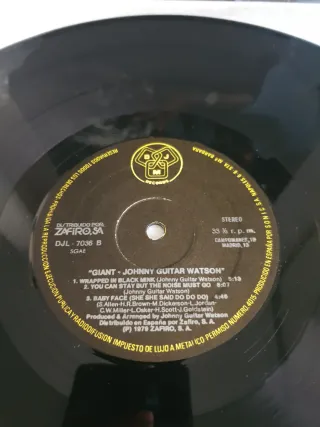 Vinilo Johnny Guitar Watson - Giant (1979)