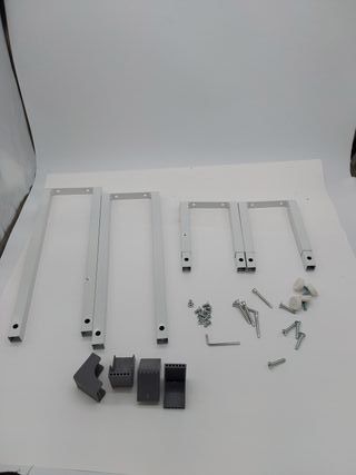 HOOBRO Mesa Auxiliar de Sofá en Forma de C Plegable, Mesa Pequeña de Centro de Estilo Industrial, Mesa de Café con Estante de Al