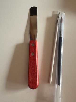 Pinceles y paletina cera tibia