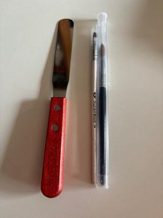 Pinceles y paletina cera tibia