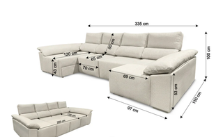 Sofá Cama Chaise Longue con Arcón
