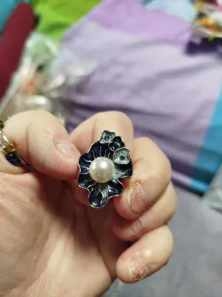 Conjunto de bisutería conchas y perlas