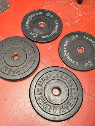 Discos de pesa 2x5kg y 2x10kg