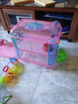 Jaula Hámster 3 Plantas + Accesorios