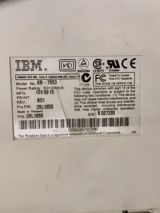 Teclado IBM KB-7953