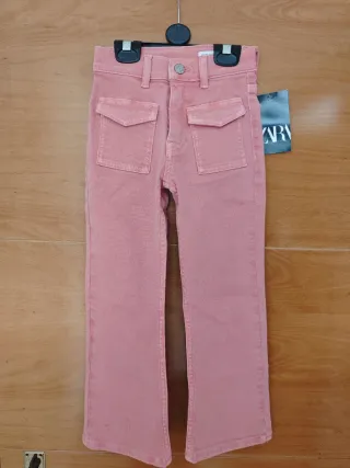 Pantalón vaquero Zara niña rosa