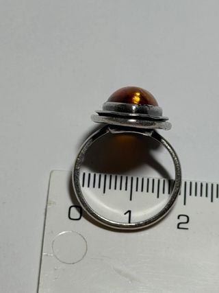 Anillo plata con ambar
