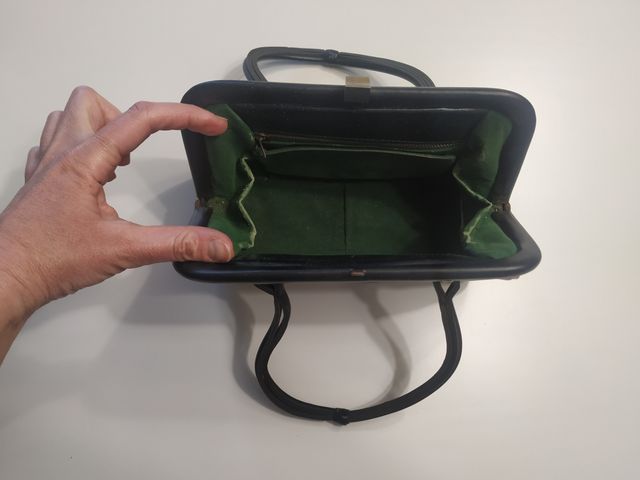 Bolso de mano vintage negro