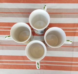 Tazas de porcelana fina Inglesa Flores Silvestres