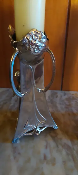 Pareja de candelabros art nouveau