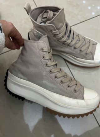 Converse platform sneakers beige/brown