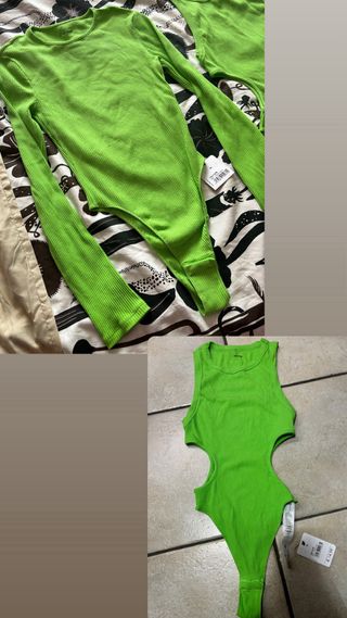 Body Tezenis donna verde sgambato taglia S