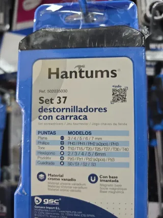 Set 37 Destornilladores Hantums Carraca