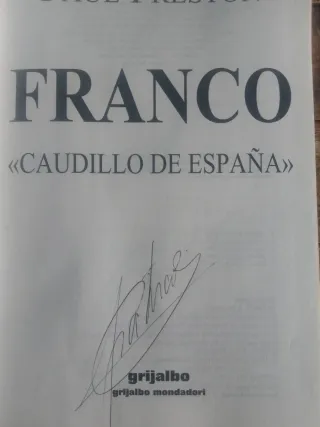 Franco Paul Preston - Tapa Dura ¡FIRMADO AUTOR!