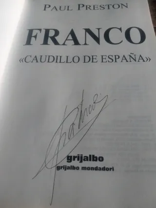 Franco Paul Preston - Tapa Dura ¡FIRMADO AUTOR!