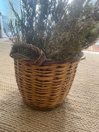 Cesta mimbre antigua