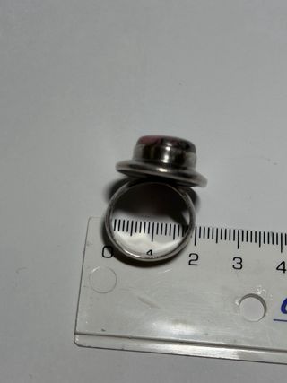 Anillo Plata Piedra Rosa
