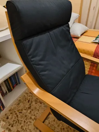Sillón Poäng Ikea Cojín Negro