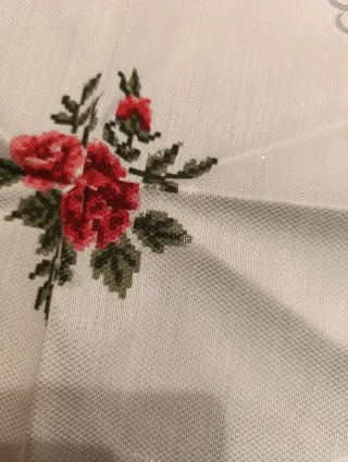 12 servilletas de tela con rosas