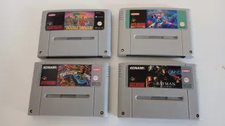Lote 4 Videojuegos Super Nintendo SNES repro