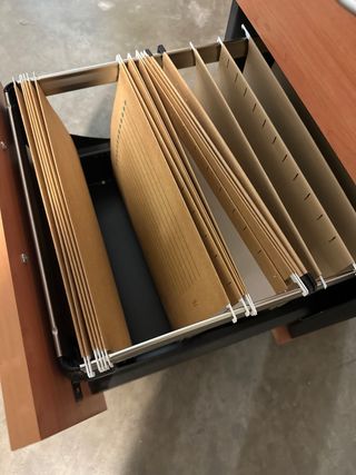 Cajonera book oficina de madera con llave