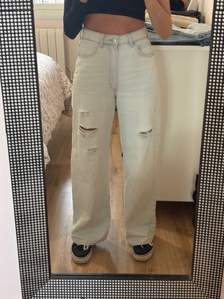 Pantalón vaquero wide leg