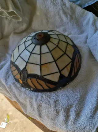 Plafon Tiffany Cristal y Metal