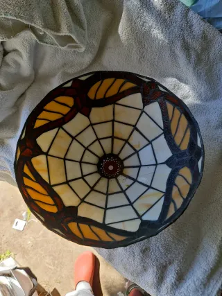 Plafon Tiffany Cristal y Metal