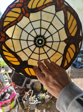 Plafon Tiffany Cristal y Metal