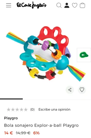 Pelota Sonajero y Mordedor Playgro