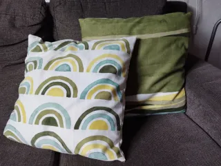 Fundas cojín Ikea Bruntag verdes