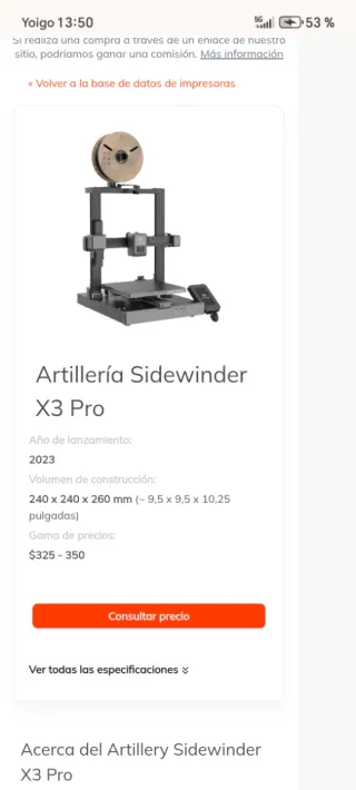 Impresora 3D Artillery X3 Pro