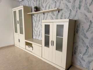 Mueble de salón modular beige
