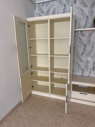 Mueble de salón modular beige