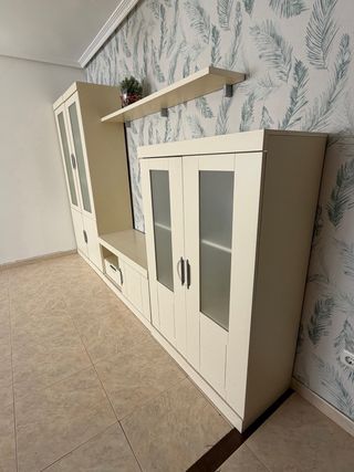 Mueble de salón modular beige